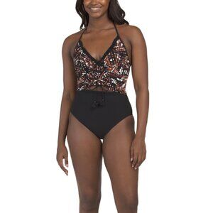 SKINNY DIPPERS Black Multi Blondee Candi One-piece Swimsuit
